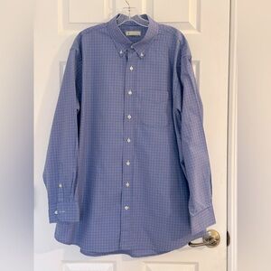 Donald Ross Golf Men's Blue Checkered Buttondown Shirt XL